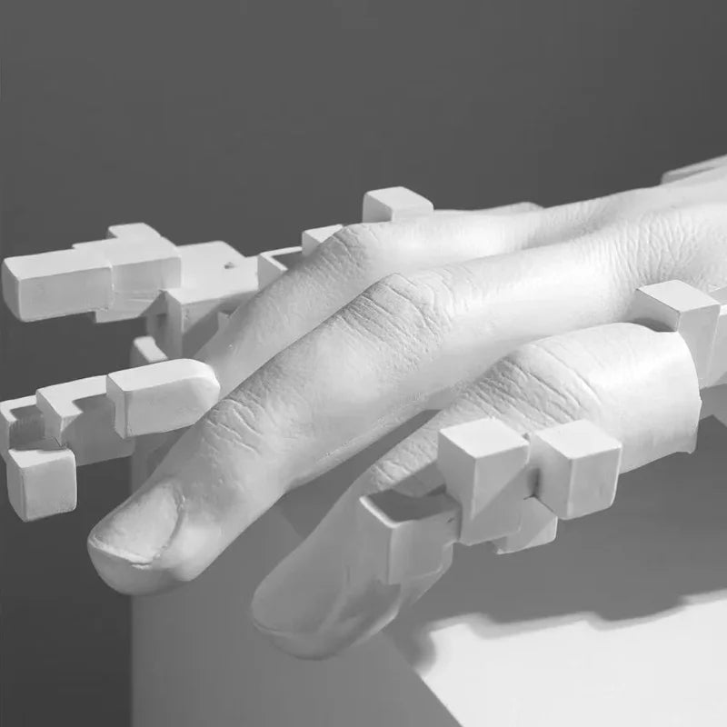 Fragmented Hand Sculpture – Modern Mosaic Statement Art