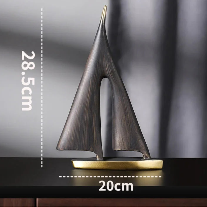Smooth Sailing Sailboat Home Decor Ornament Living Room Decoration Bedroom Desktop Decoration Resin Craft Gift