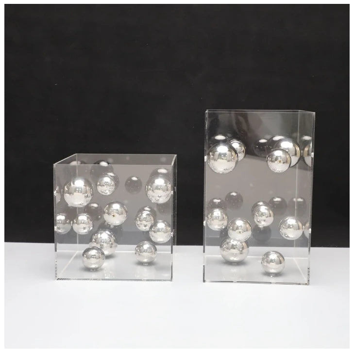 Geometric Acrilic Cube Ornament