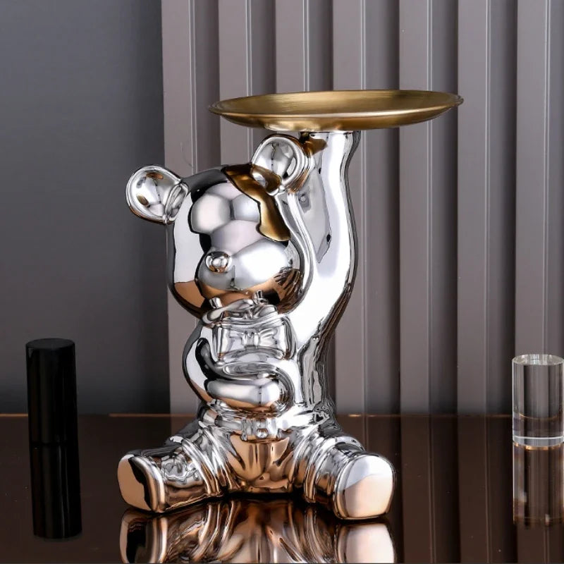 Light luxury ornaments, violent bear dolls small ornaments, living room TV cabinet cartoon statues, wine cabinet decorations.