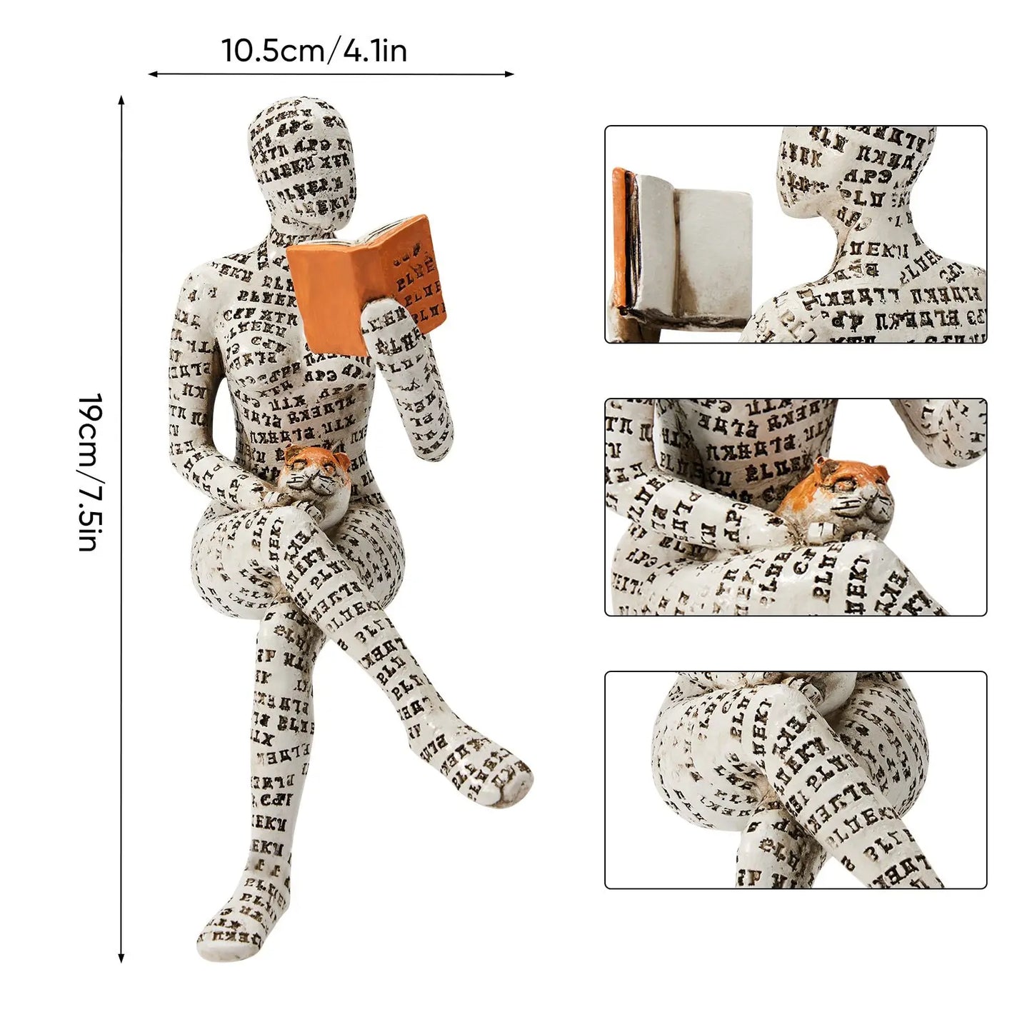 The Reading woman Abstract Statues Sculptures Yoga Figurine Nordic Living Room Home Decor Decoration Maison Desk Ornaments