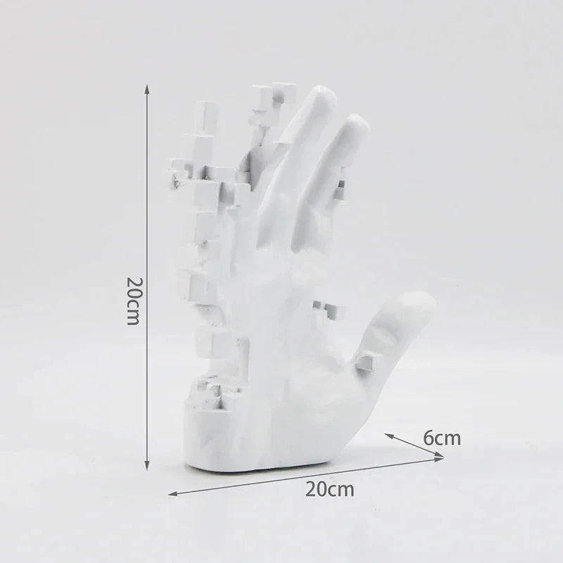 Fragmented Hand Sculpture – Modern Mosaic Statement Art