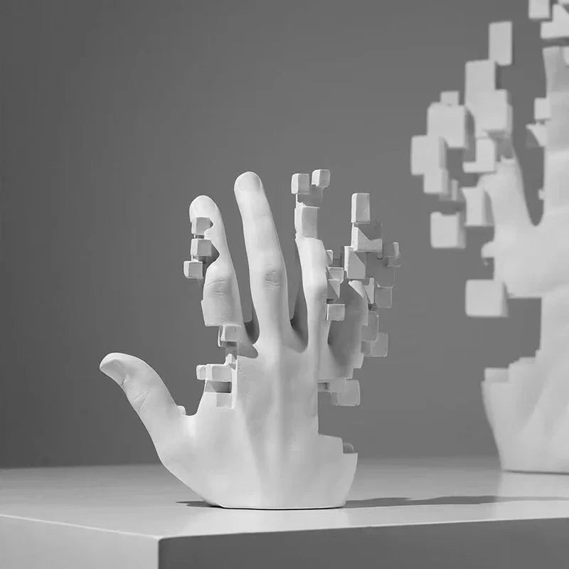 Fragmented Hand Sculpture – Modern Mosaic Statement Art