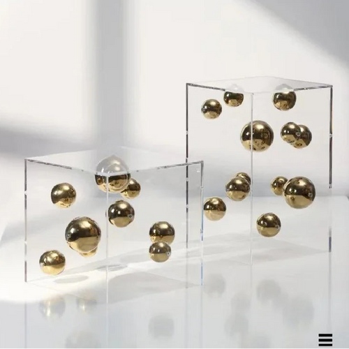 Geometric Acrilic Cube Ornament