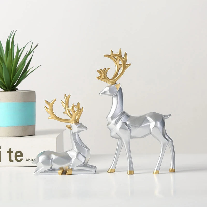 New Origami Deer Jewelry Bedroom Deer Statue Home Reindeer Home Decoration Living Room TV Cabinet Wine Cabinet Gifts