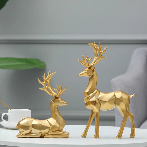 New Origami Deer Jewelry Bedroom Deer Statue Home Reindeer Home Decoration Living Room TV Cabinet Wine Cabinet Gifts