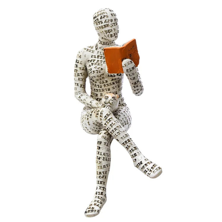 The Reading woman Abstract Statues Sculptures Yoga Figurine Nordic Living Room Home Decor Decoration Maison Desk Ornaments