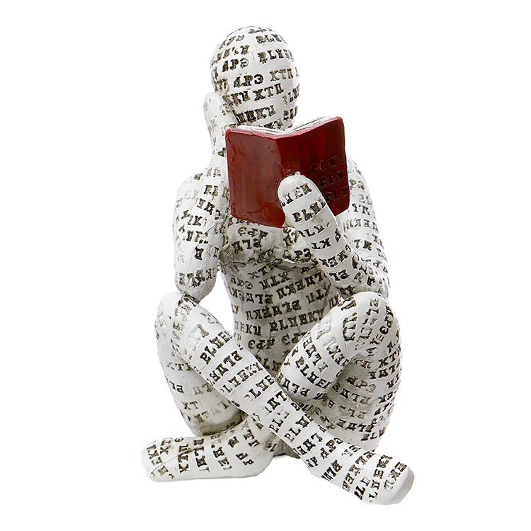 The Reading woman Abstract Statues Sculptures Yoga Figurine Nordic Living Room Home Decor Decoration Maison Desk Ornaments