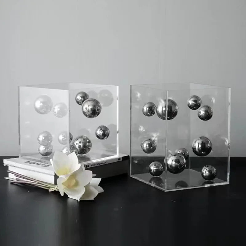 Geometric Acrilic Cube Ornament