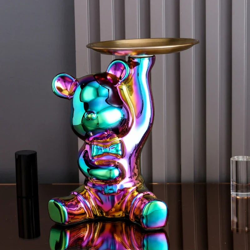 Light luxury ornaments, violent bear dolls small ornaments, living room TV cabinet cartoon statues, wine cabinet decorations.