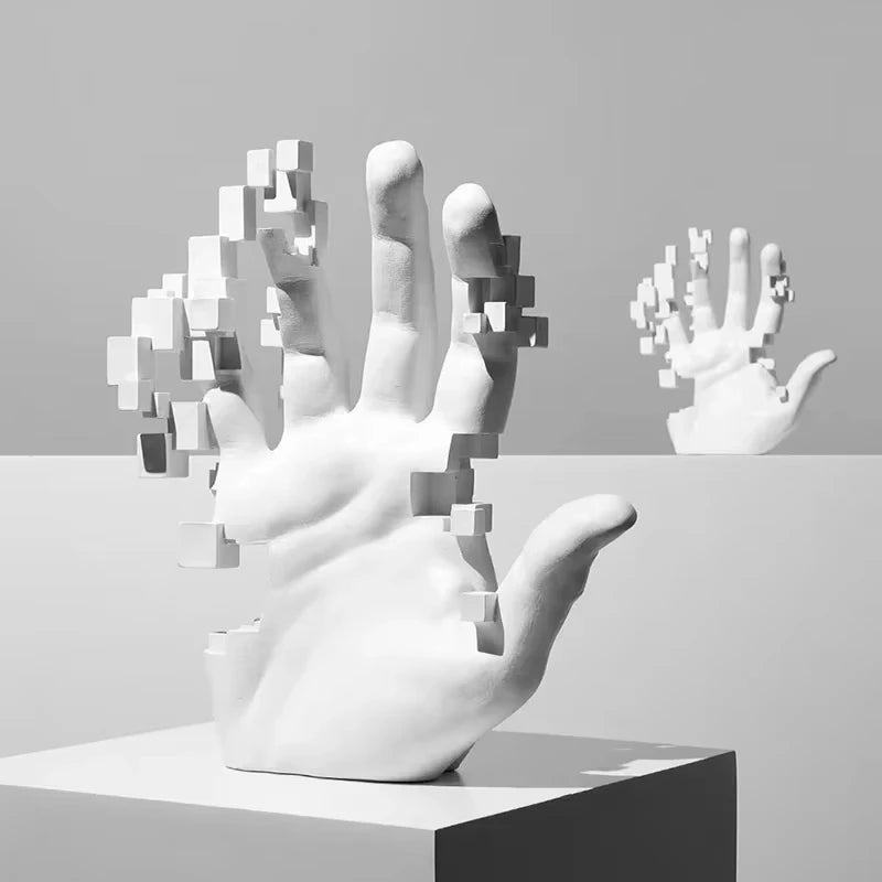 Fragmented Hand Sculpture – Modern Mosaic Statement Art