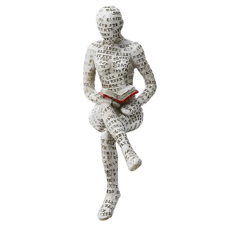 The Reading woman Abstract Statues Sculptures Yoga Figurine Nordic Living Room Home Decor Decoration Maison Desk Ornaments