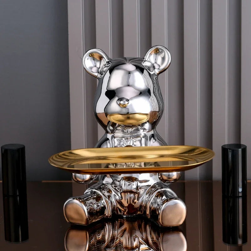 Light luxury ornaments, violent bear dolls small ornaments, living room TV cabinet cartoon statues, wine cabinet decorations.