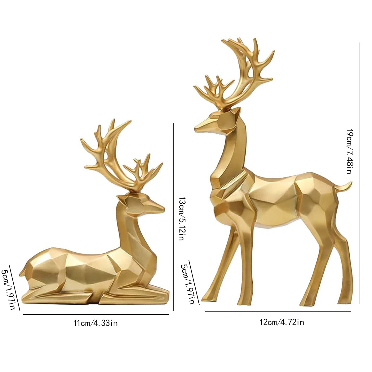 New Origami Deer Jewelry Bedroom Deer Statue Home Reindeer Home Decoration Living Room TV Cabinet Wine Cabinet Gifts
