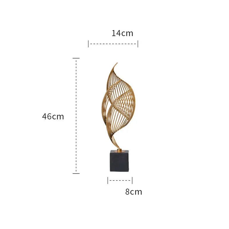 Modern minimalist conch metal home Nordic light luxury decoration living room entrance office decoration gift