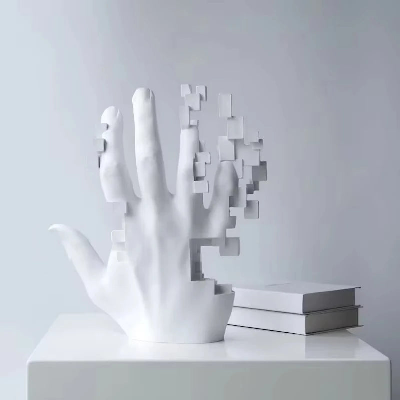 Fragmented Hand Sculpture – Modern Mosaic Statement Art