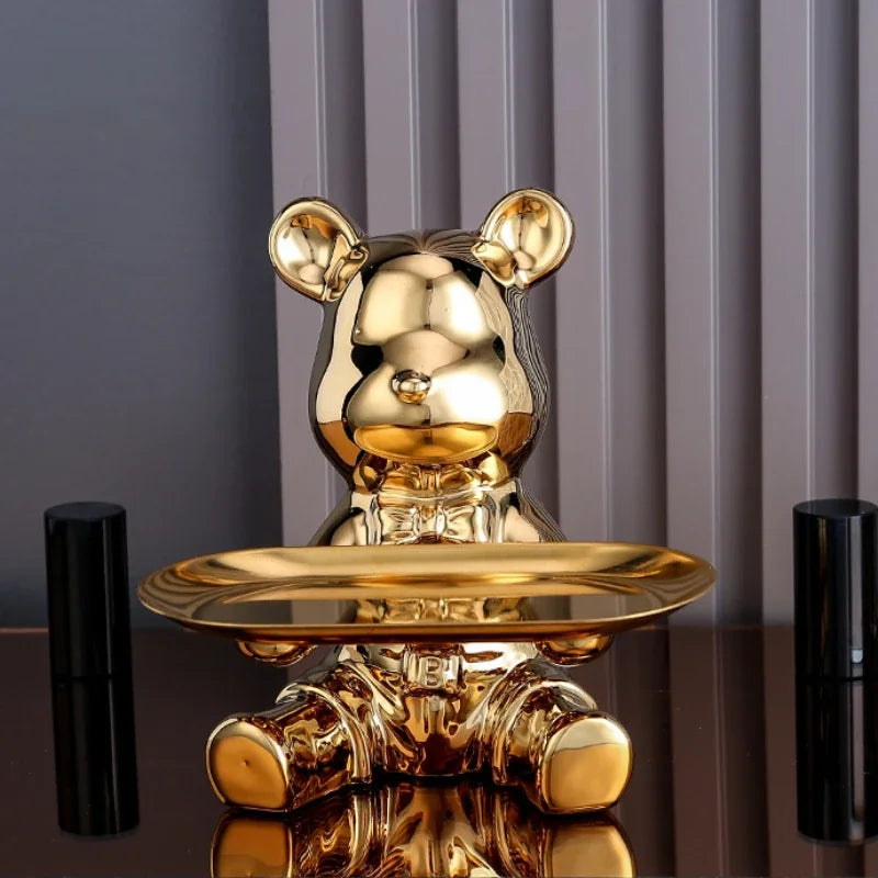 Light luxury ornaments, violent bear dolls small ornaments, living room TV cabinet cartoon statues, wine cabinet decorations.