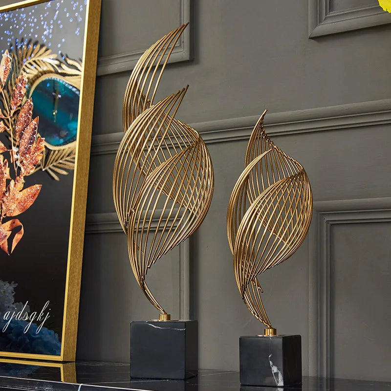 Modern minimalist conch metal home Nordic light luxury decoration living room entrance office decoration gift