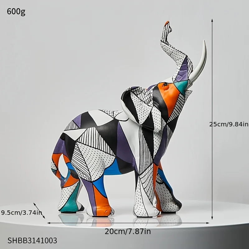 Painting Art Elephant Sculptures & Figurines Modern Decoration Home Resin Animal Statue Nordic Living Room Nordic Interior Decor