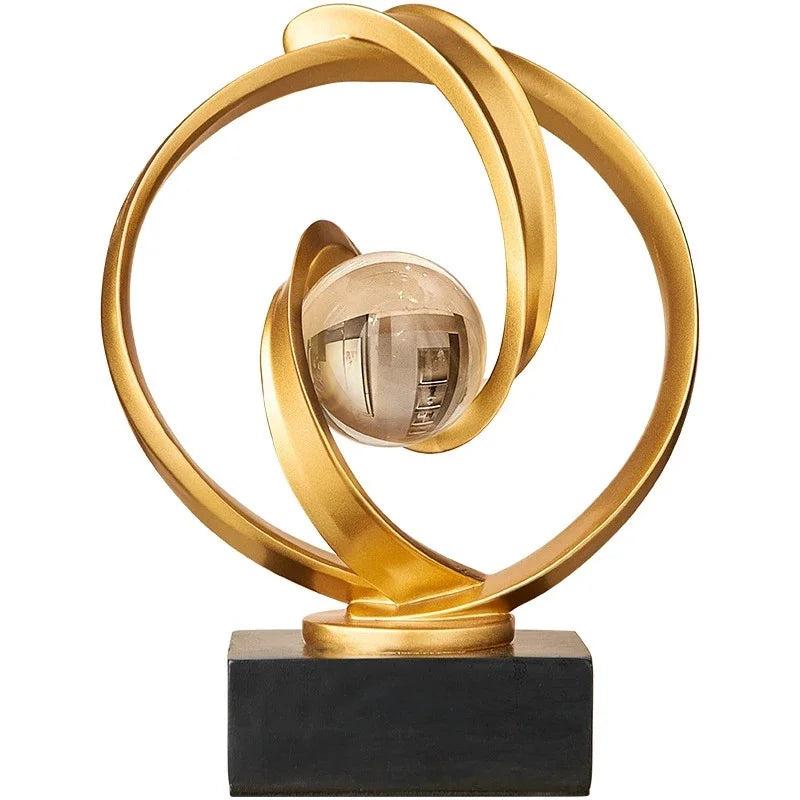 Resin Abstract Sculpture Modern Decoration Luxury Creative Living Room Bedroom Wine Cabinet Simple Nordic Decorative Ornament