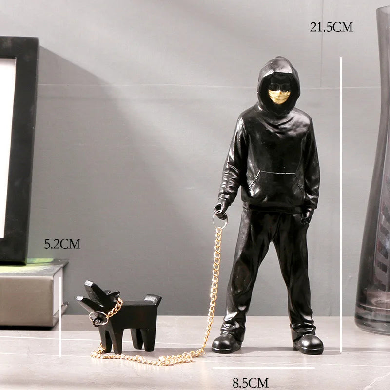 Man with Dog BANKSY Art Sculpture