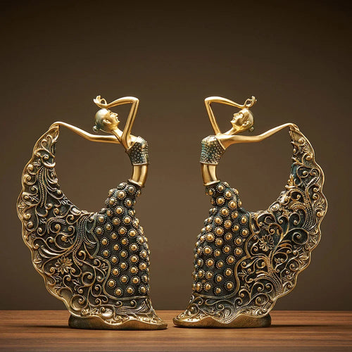 Peacock Dancer Model Luxury Atmosphere Decoration Home Living Room Decoration Ceramic Abstract Sculpture Art Decoration Statue
