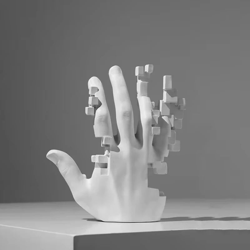 Fragmented Hand Sculpture – Modern Mosaic Statement Art