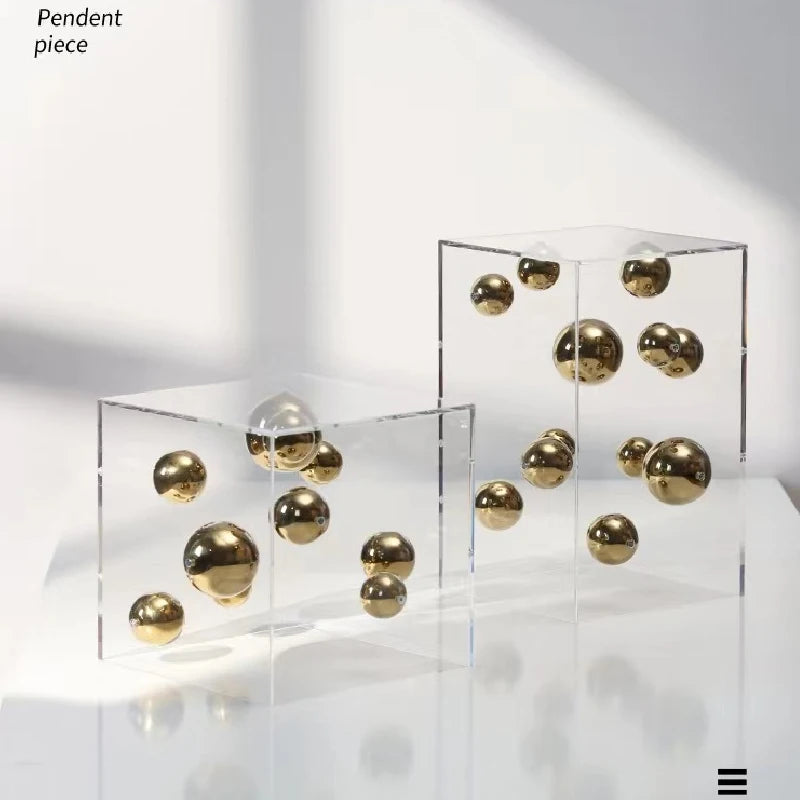 Geometric Acrilic Cube Ornament