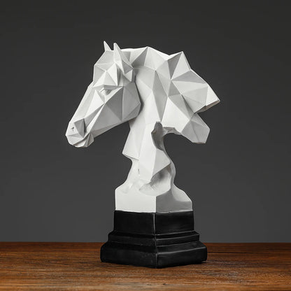 1pc Cube Horse Head Sculpture, Collectible Horse Figure, Exclusive Art Indoor  Home Decor, Polygonal Horse Resin Ornament