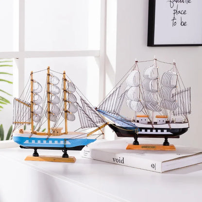 New Wooden Sailboat Model Office Living Room Decoration Crafts Nautical Decoration Creative Model Home Decoration Birthday Gift