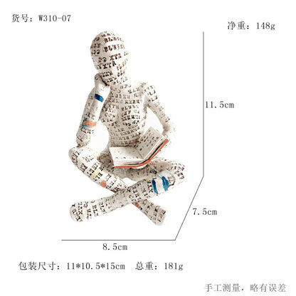 The Reading woman Abstract Statues Sculptures Yoga Figurine Nordic Living Room Home Decor Decoration Maison Desk Ornaments