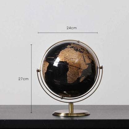 Home Decor Accessories Retro World Globe Modern Desktop Globe Geography Creative Learning Map For Kids Education Red Gold 2 Size