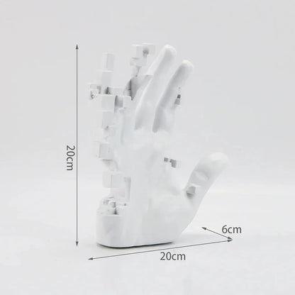 Fragmented Hand Sculpture – Modern Mosaic Statement Art