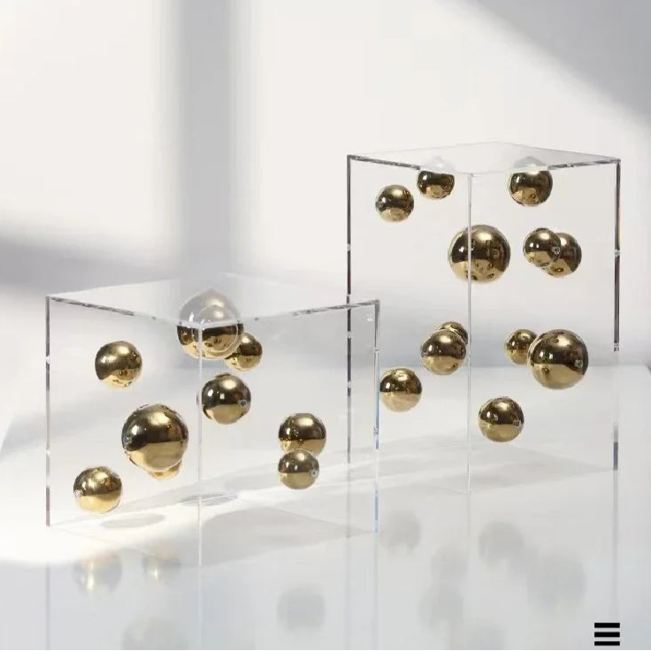 Geometric Acrilic Cube Ornament