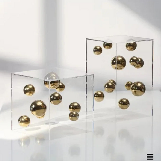 Geometric Acrilic Cube Ornament