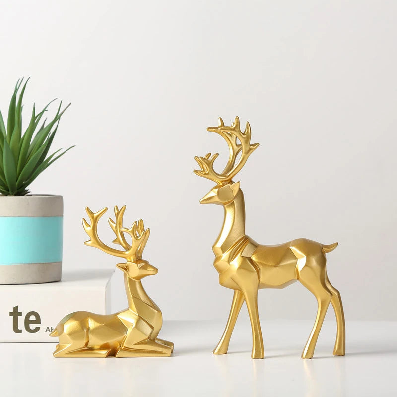 New Origami Deer Jewelry Bedroom Deer Statue Home Reindeer Home Decoration Living Room TV Cabinet Wine Cabinet Gifts