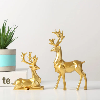 New Origami Deer Jewelry Bedroom Deer Statue Home Reindeer Home Decoration Living Room TV Cabinet Wine Cabinet Gifts
