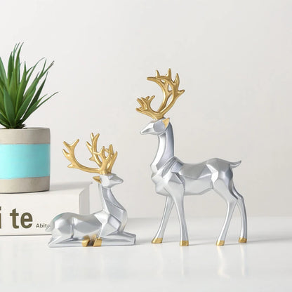 New Origami Deer Jewelry Bedroom Deer Statue Home Reindeer Home Decoration Living Room TV Cabinet Wine Cabinet Gifts