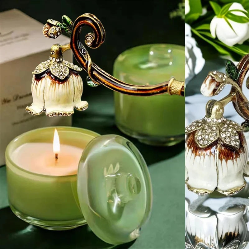 Elegant Candle Snuffer Candle Extinguisher Long Handle Candle Accessory Metal Wick Flame Snuffer Wick Snuffer Home Decor Gift