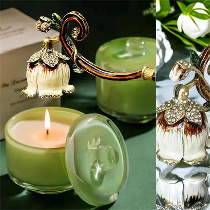 Elegant Candle Snuffer Candle Extinguisher Long Handle Candle Accessory Metal Wick Flame Snuffer Wick Snuffer Home Decor Gift
