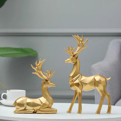 New Origami Deer Jewelry Bedroom Deer Statue Home Reindeer Home Decoration Living Room TV Cabinet Wine Cabinet Gifts