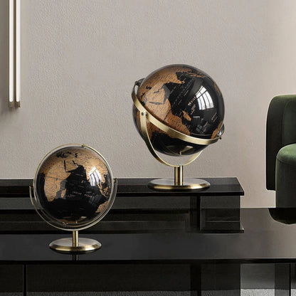 Home Decor Accessories Retro World Globe Modern Desktop Globe Geography Creative Learning Map For Kids Education Red Gold 2 Size
