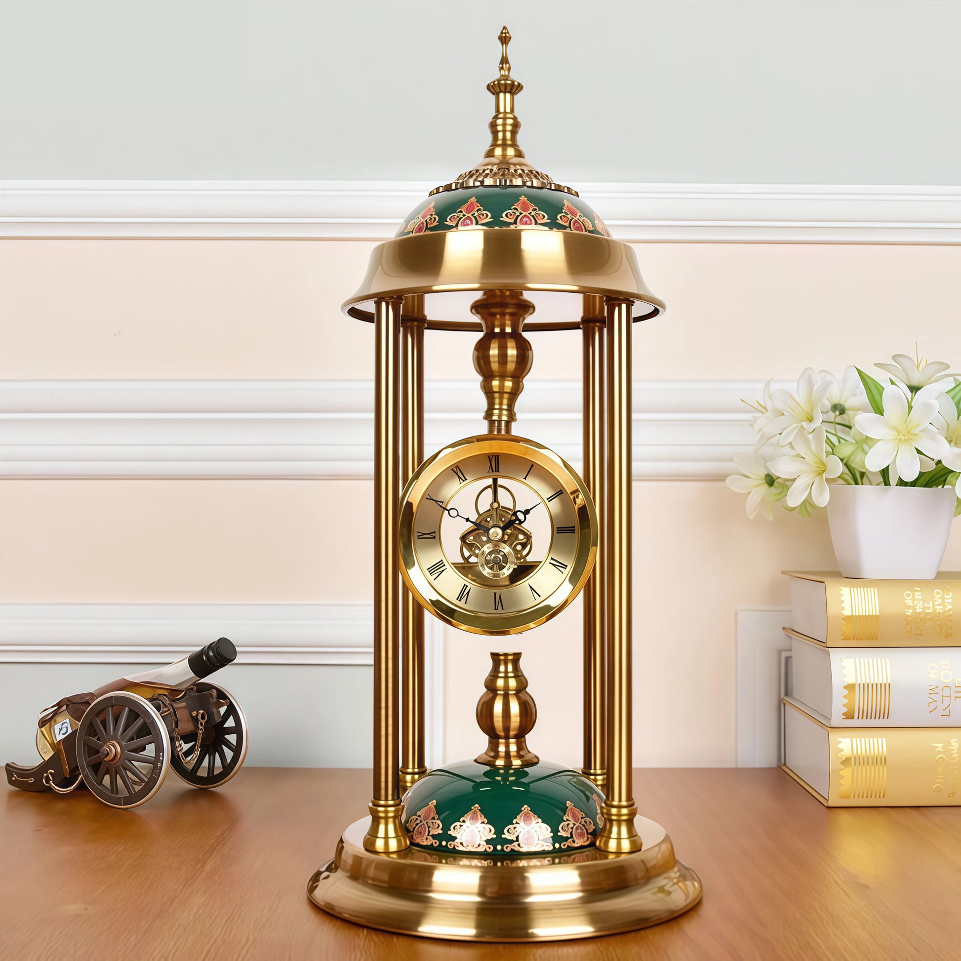 Retro Metal Table Clocks Living room Bedroom Bedside  Office Silent Design Desktop Clock Home Decor Modern Luxury Creative Gifts