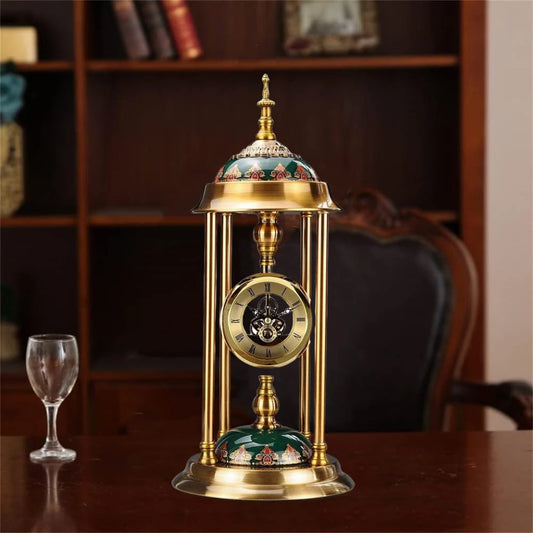 Retro Metal Table Clocks Living room Bedroom Bedside  Office Silent Design Desktop Clock Home Decor Modern Luxury Creative Gifts