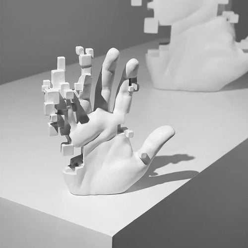 Fragmented Hand Sculpture – Modern Mosaic Statement Art