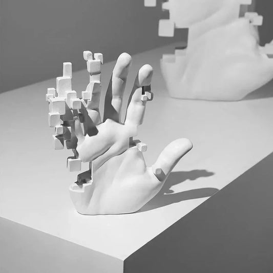Fragmented Hand Sculpture – Modern Mosaic Statement Art