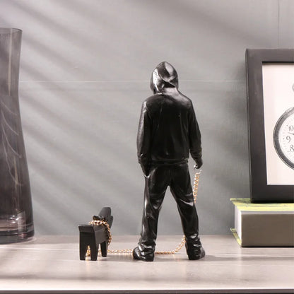 Man with Dog BANKSY Art Sculpture
