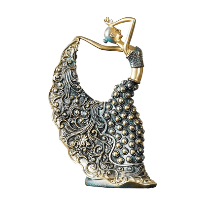 Peacock Dancer Model Luxury Atmosphere Decoration Home Living Room Decoration Ceramic Abstract Sculpture Art Decoration Statue
