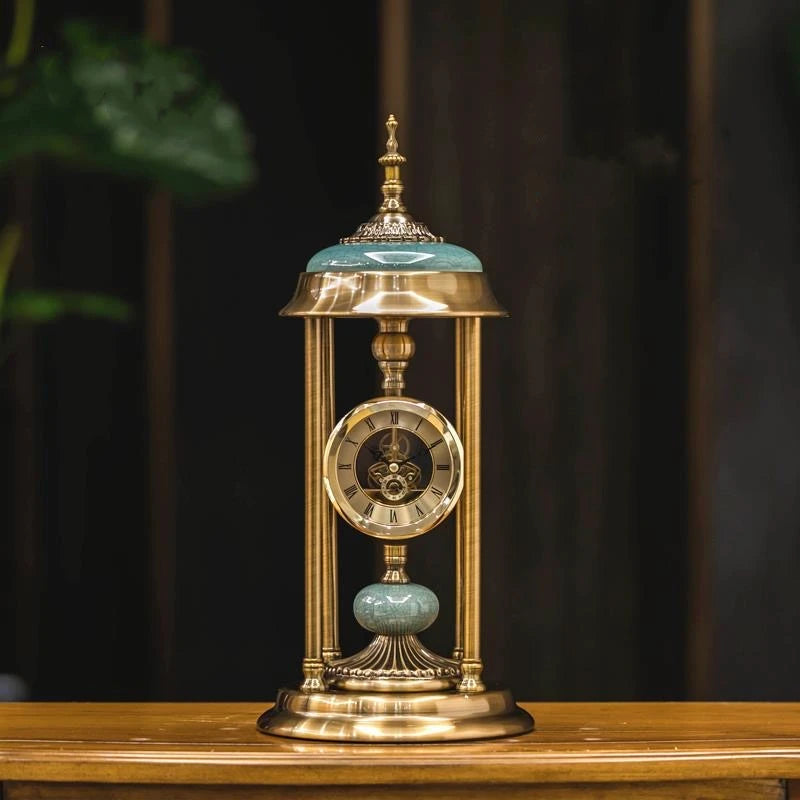 Retro Metal Table Clocks Living room Bedroom Bedside  Office Silent Design Desktop Clock Home Decor Modern Luxury Creative Gifts