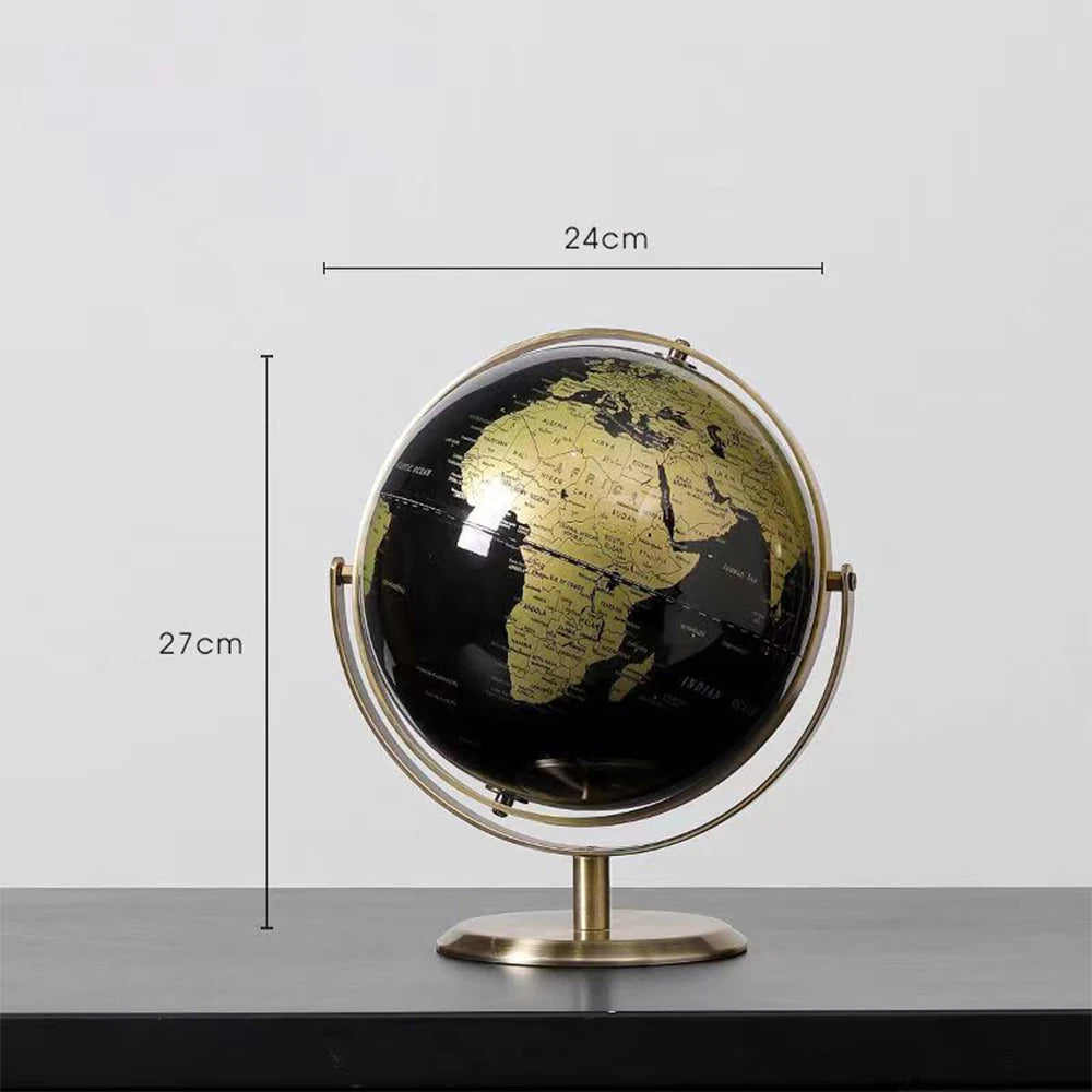 Home Decor Accessories Retro World Globe Modern Desktop Globe Geography Creative Learning Map For Kids Education Red Gold 2 Size